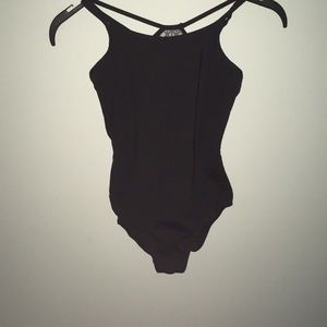 Black dance leotard